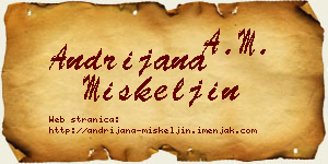 Andrijana Miškeljin vizit kartica